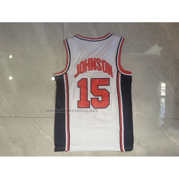 Camiseta USA 1992 James Johnson #15 Blanco